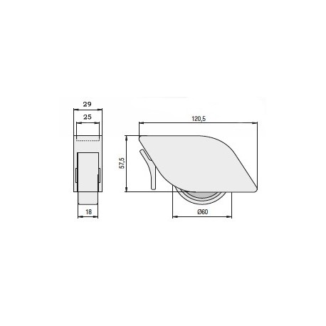 Rueda para cama nido T25-30-35