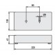 Pata metalica rectangular angulo niquel satinado