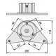 Pack 4 patas de mesa aluminio 710 cuadradas