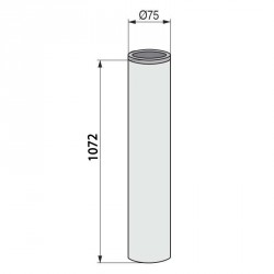 Columna redonda para mesa alta inox brillo