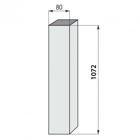 Columna cuadrada para mesa alta inox mate