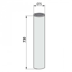 Columna redonda para mesa baja inox mate