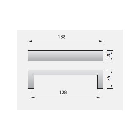 Tirador acero inox