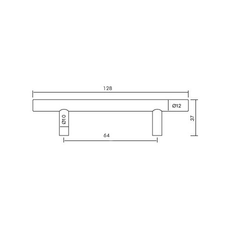 Tirador asa redondo acero inox