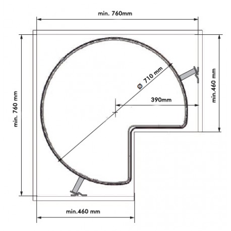 Bandeja giratoria 270º