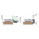 Bisagra recta cazoleta de 26mm para cristal