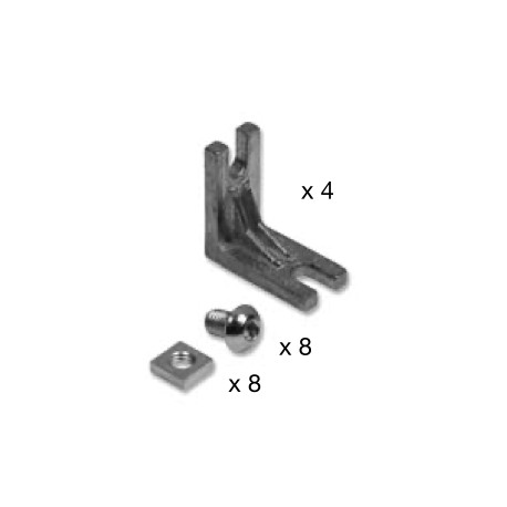 Kit 4  escuadra para perfil aluminio