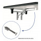 Bastidor Flexo H71 cromado para mesa plegable