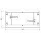 Bastidor Flexo H71 cromado para mesa plegable