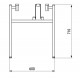 Bastidor Flexo H71 cromado para mesa plegable