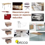 Mecanismos para mesas en espacios reducidos.
