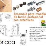 Ensamble de muebles con  excéntricas.